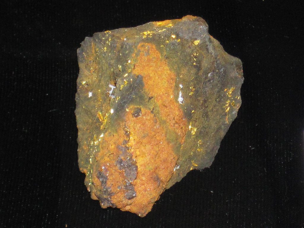 A piece of iron-bearing ore, close up